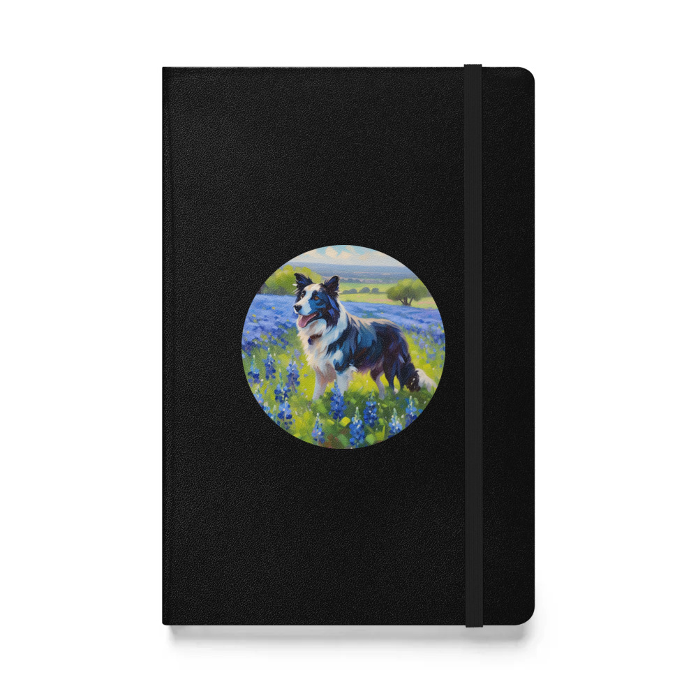 PugMug Custom Border Collie Hardcover Bound Notebook