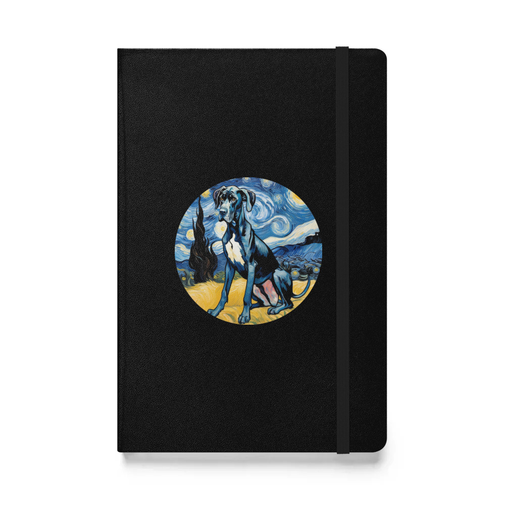 PugMug Custom Great Dane Hardcover Bound Notebook