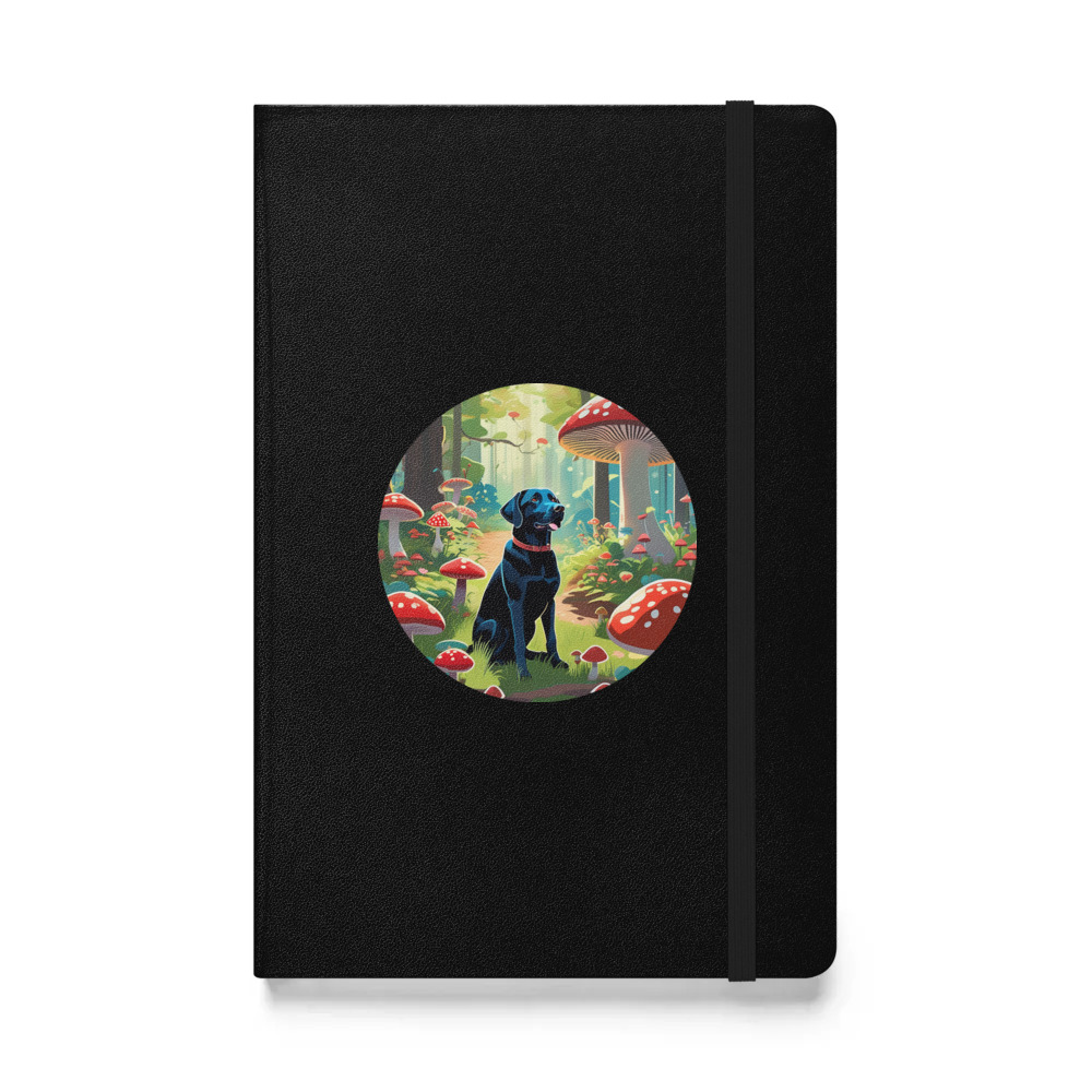 PugMug Custom Black Labrador Retriever Hardcover Bound Notebook