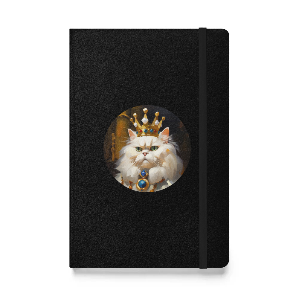 PugMug Custom White Persian Cat Hardcover Bound Notebook