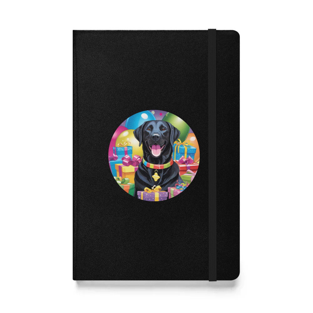 PugMug Custom Black Labrador Retriever Hardcover Bound Notebook