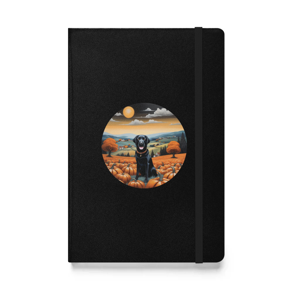 PugMug Custom Black Labrador Retriever Hardcover Bound Notebook