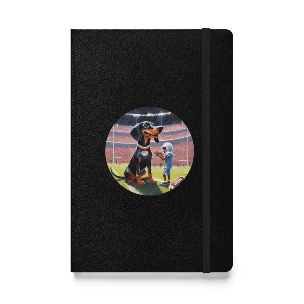 PugMug Custom Black Dachshund Hardcover Bound Notebook