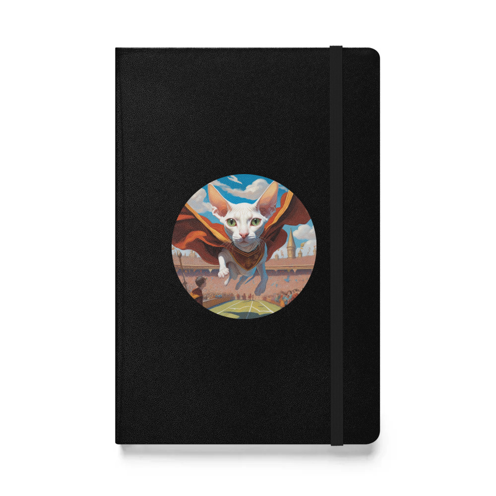 PugMug Custom White Sphynx Cat Hardcover Bound Notebook