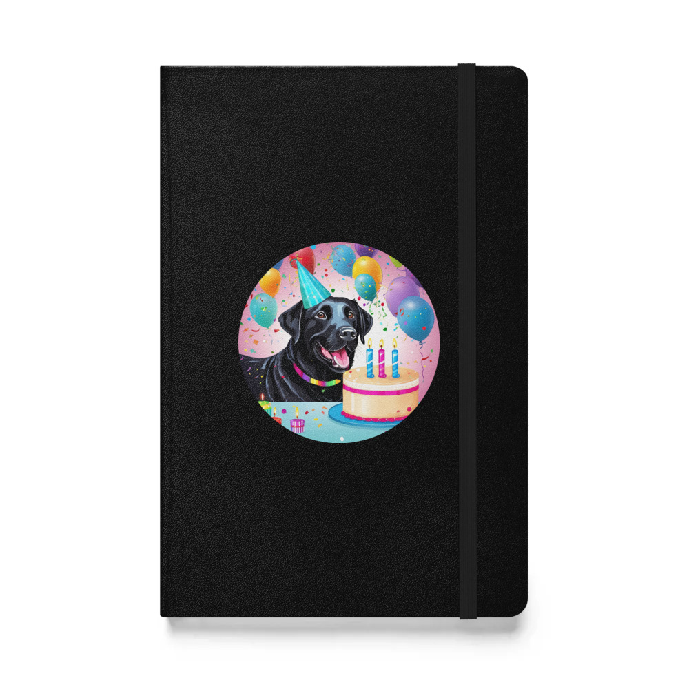 PugMug Custom Black Labrador Retriever Hardcover Bound Notebook