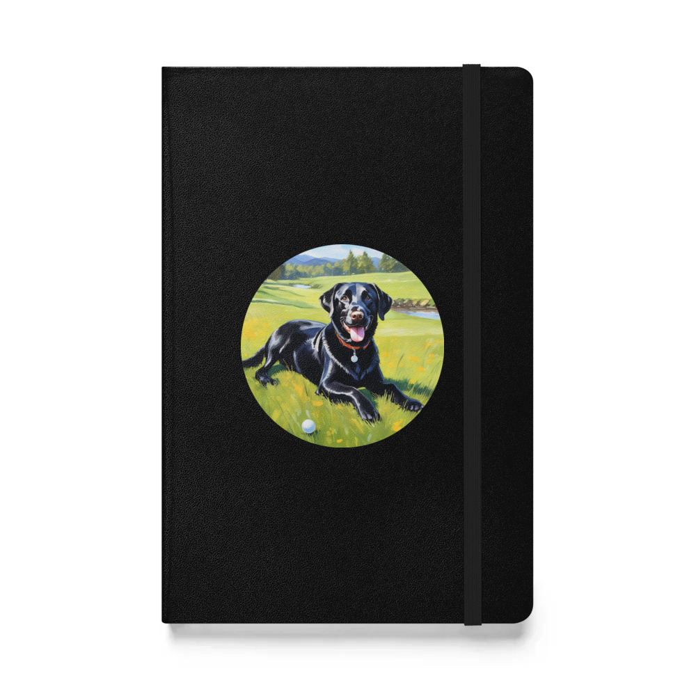 PugMug Custom Black Labrador Retriever Hardcover Bound Notebook