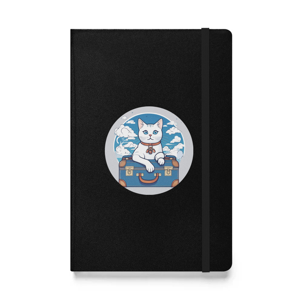 PugMug Custom White Companion Cat Hardcover Bound Notebook