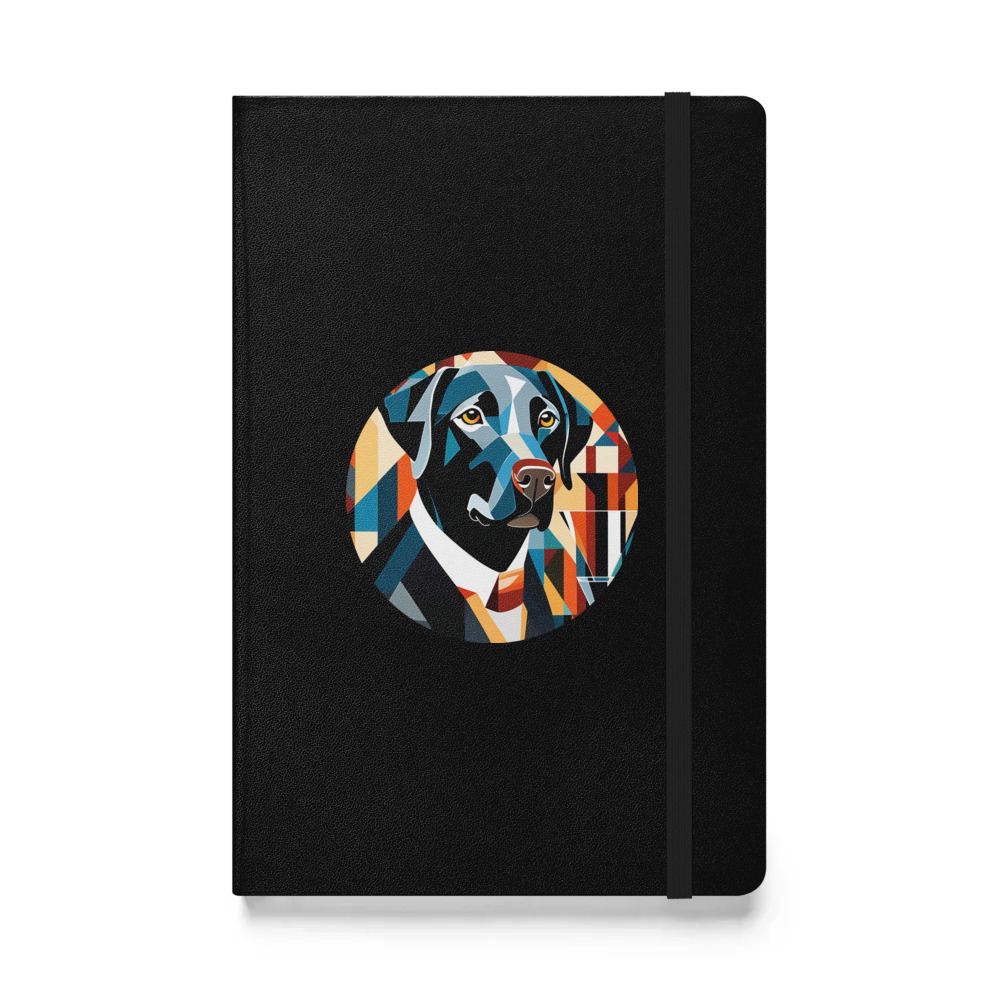 PugMug Custom Black Labrador Retriever Hardcover Bound Notebook