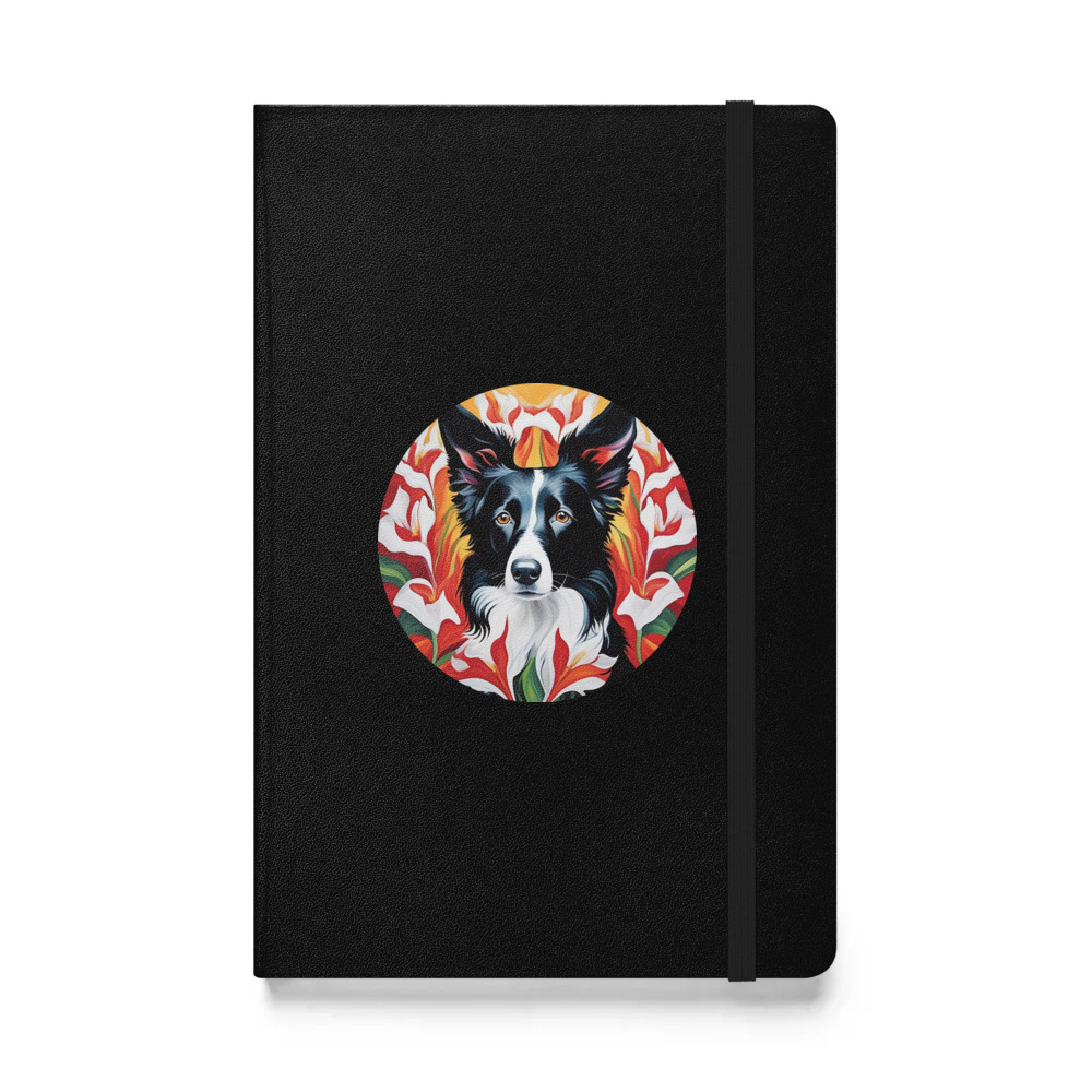 PugMug Custom Border Collie Hardcover Bound Notebook