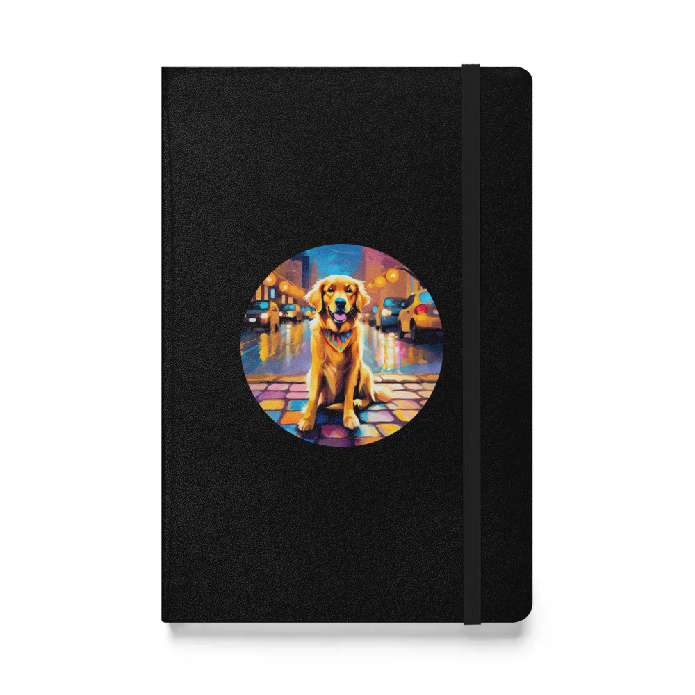 PugMug Custom Golden Retriever Hardcover Bound Notebook