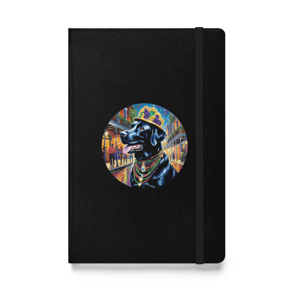 PugMug Custom Black Labrador Retriever Hardcover Bound Notebook