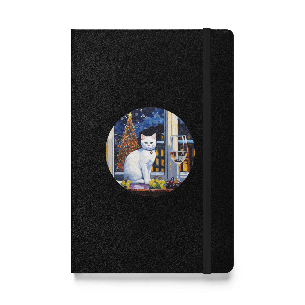 PugMug Custom White Exotic Cat Hardcover Bound Notebook