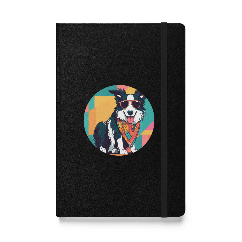 PugMug Custom Border Collie Hardcover Bound Notebook