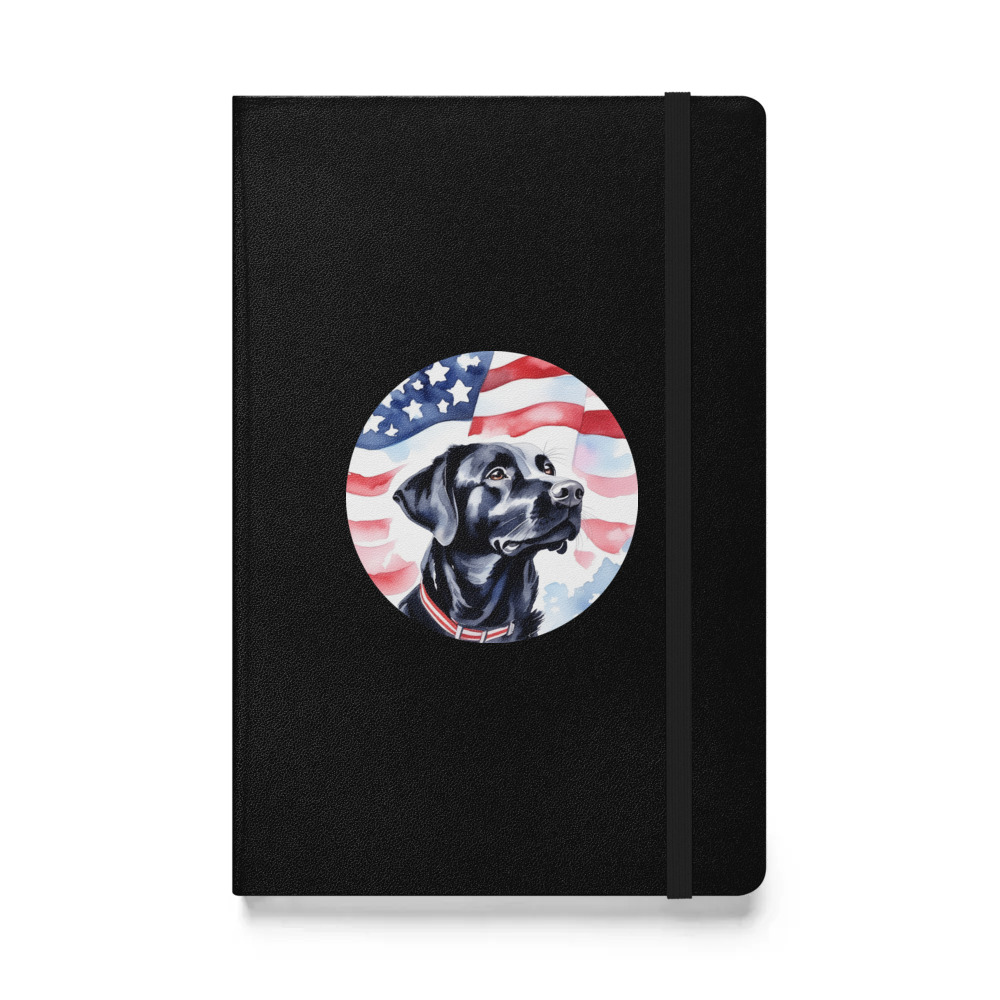 PugMug Custom Black Labrador Retriever Hardcover Bound Notebook