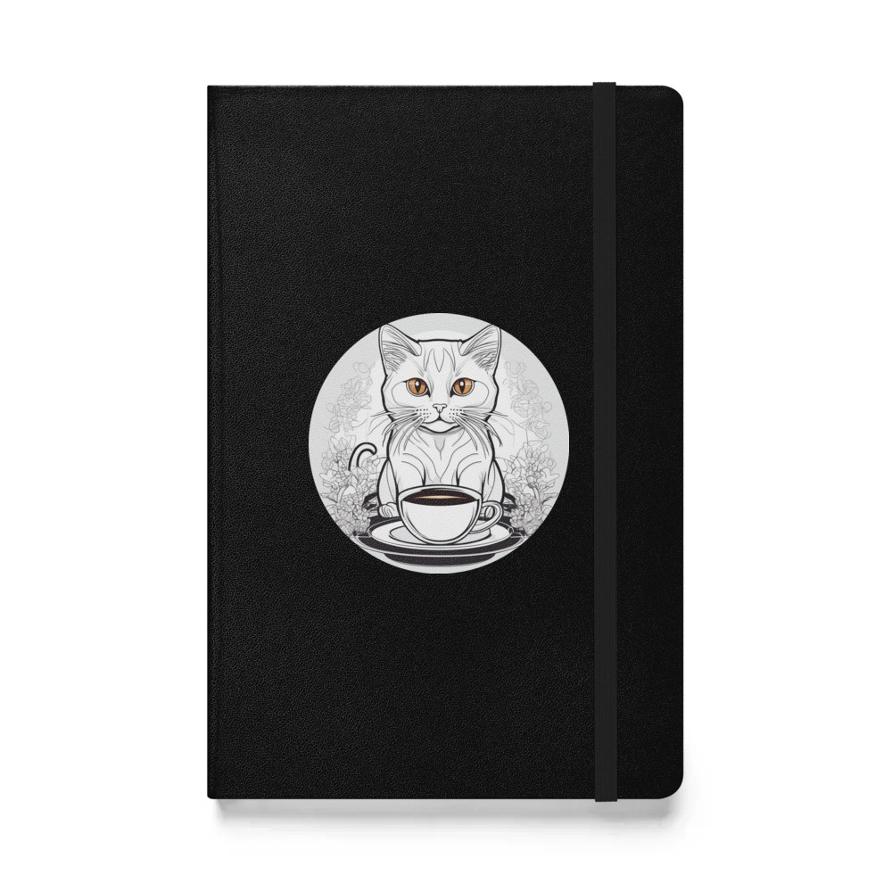 PugMug Custom White Companion Cat Hardcover Bound Notebook