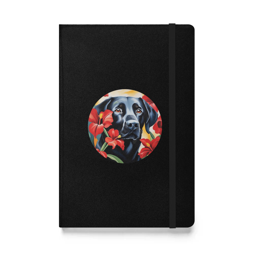 PugMug Custom Black Labrador Retriever Hardcover Bound Notebook