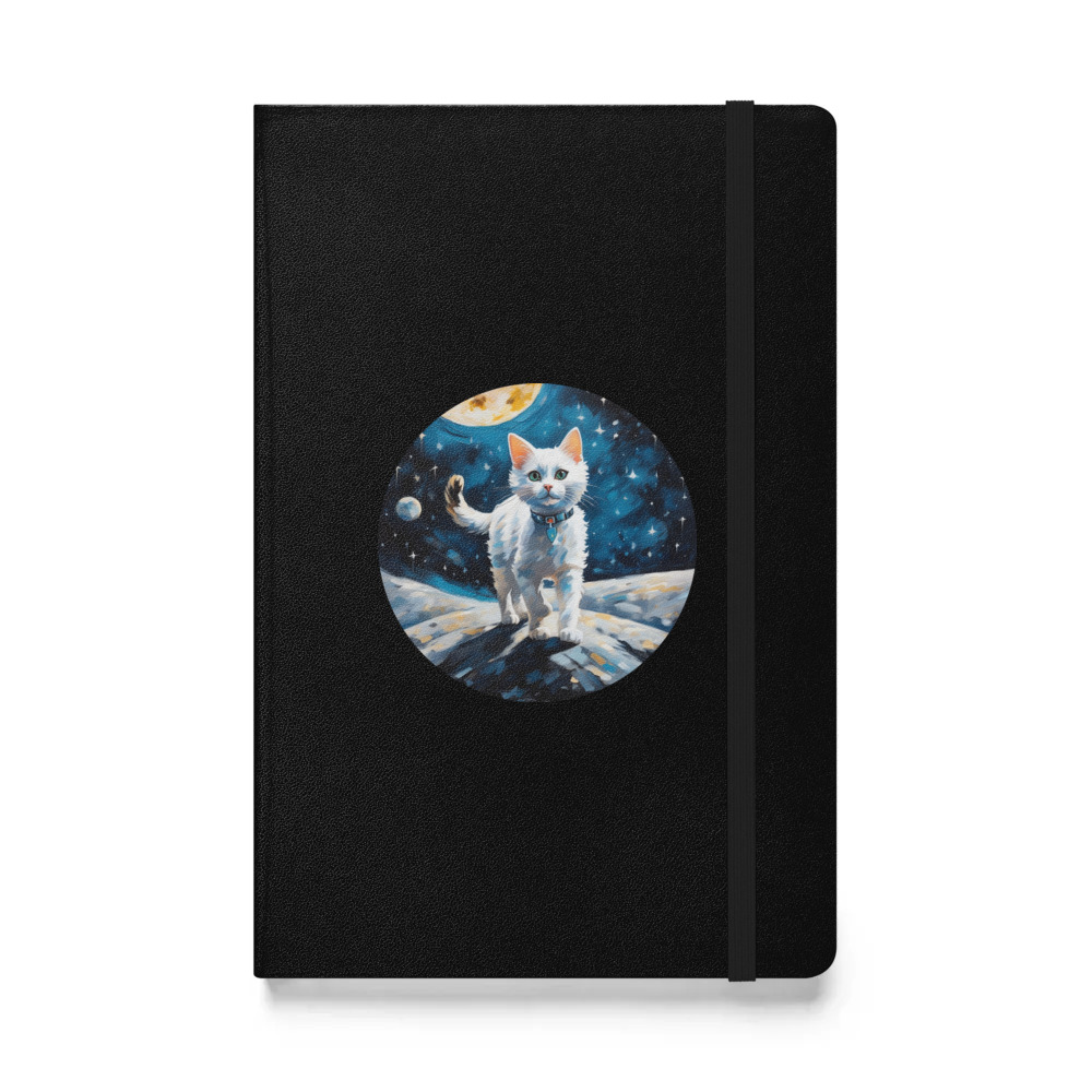 PugMug Custom White Companion Cat Hardcover Bound Notebook
