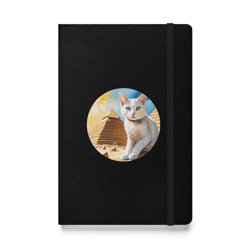 PugMug Custom White Companion Cat Hardcover Bound Notebook