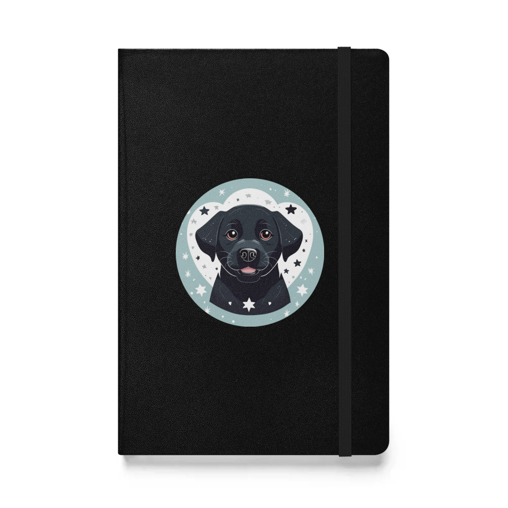 PugMug Custom Black Labrador Retriever Hardcover Bound Notebook