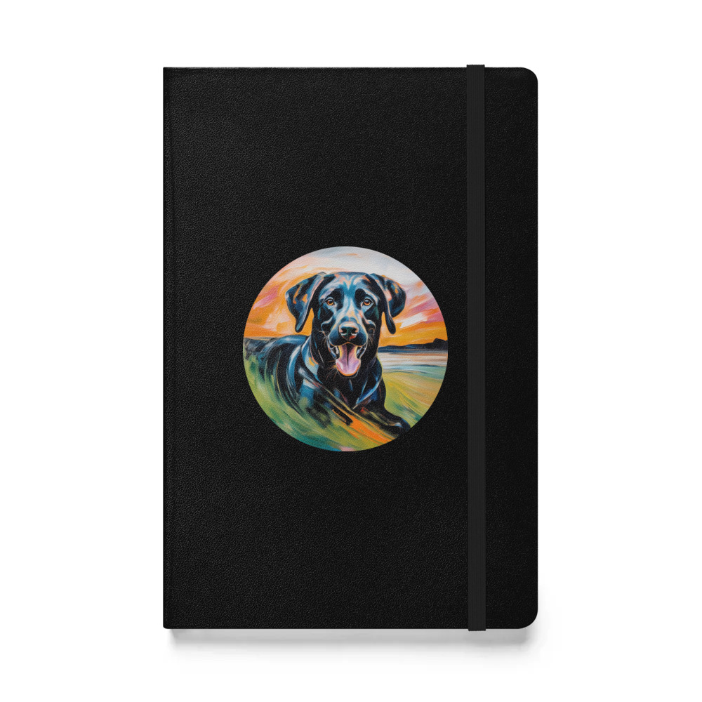 PugMug Custom Black Labrador Retriever Hardcover Bound Notebook