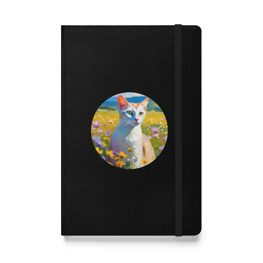 PugMug Custom White Abyssinian Cat Hardcover Bound Notebook