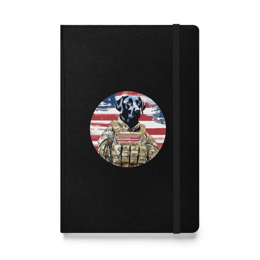 PugMug Custom Black Labrador Retriever Hardcover Bound Notebook