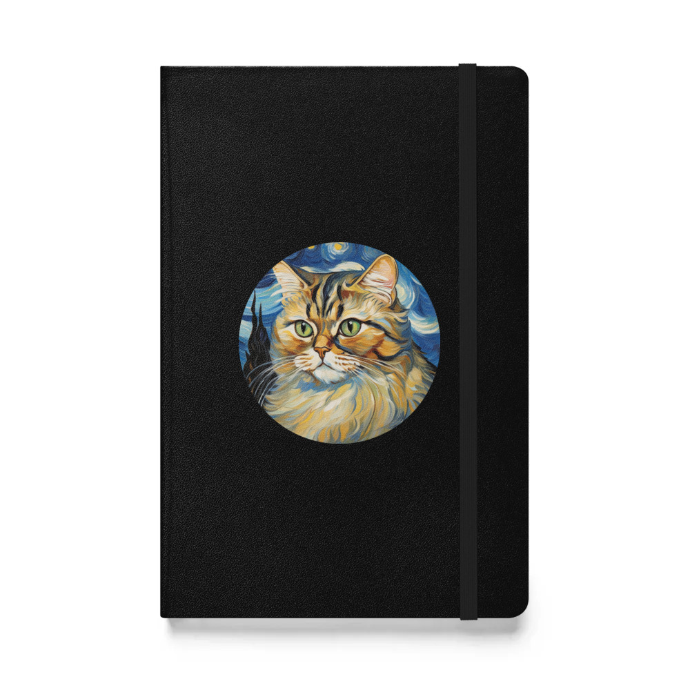 PugMug Custom Tabby Persian Cat Hardcover Bound Notebook