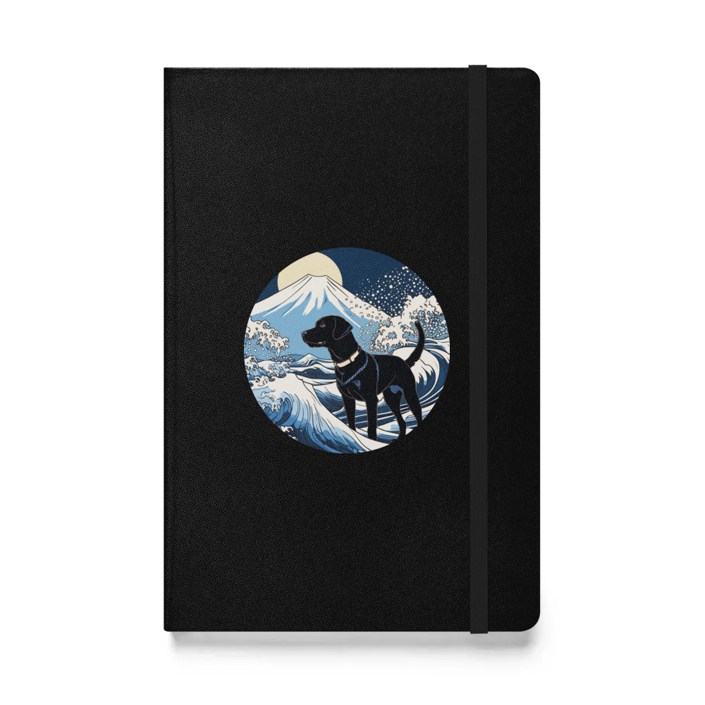 PugMug Custom Black Labrador Retriever Hardcover Bound Notebook