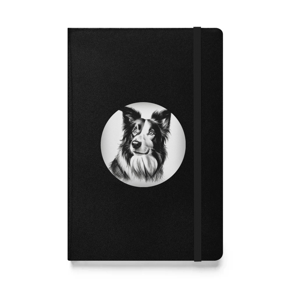 PugMug Custom Border Collie Hardcover Bound Notebook
