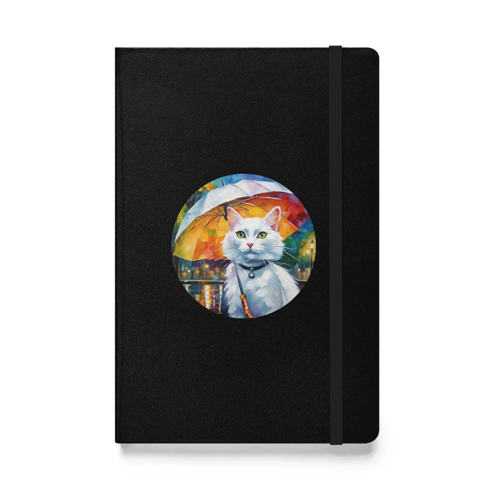 PugMug Custom White Companion Cat Hardcover Bound Notebook