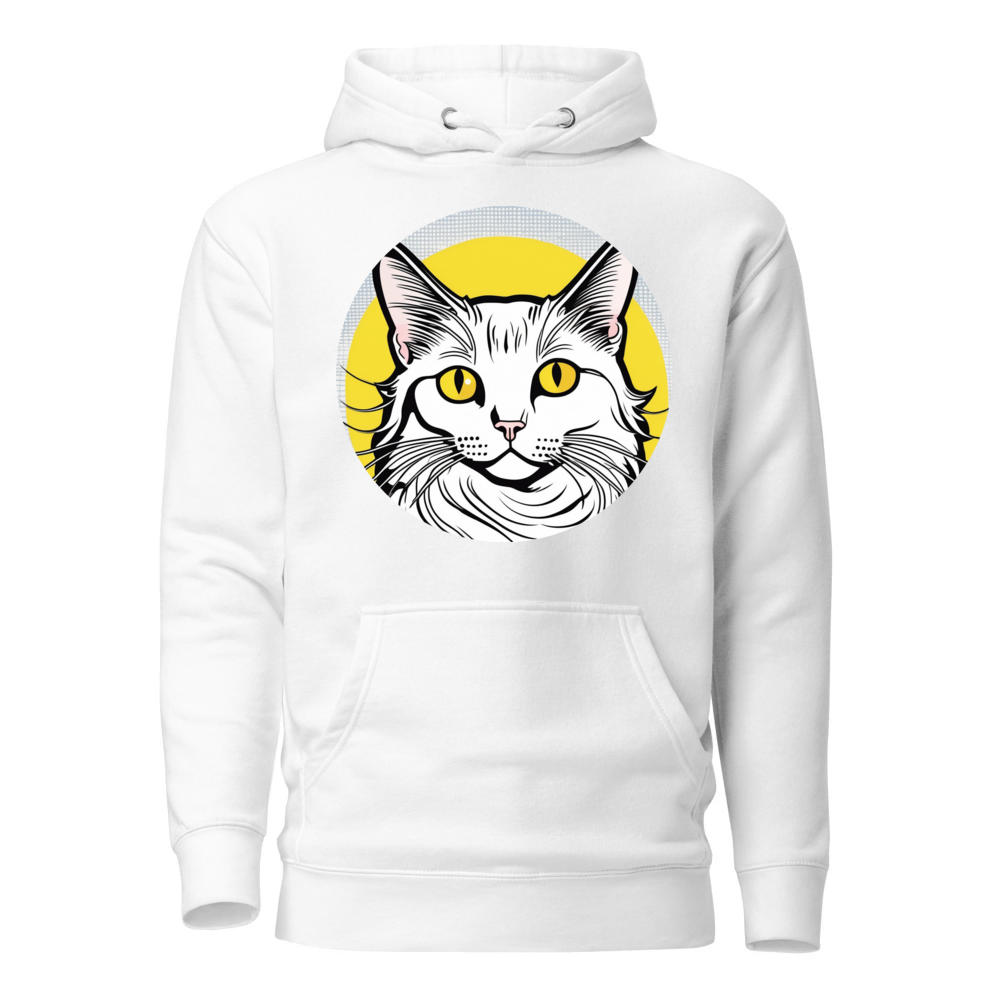 PugMug Custom White Companion Cat Hoodie