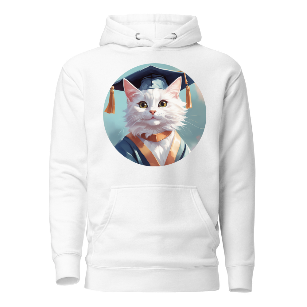 PugMug Custom White Companion Cat Hoodie