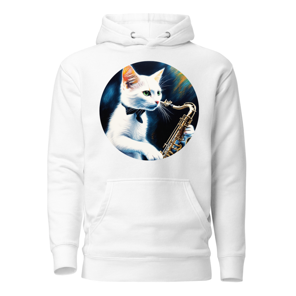PugMug Custom White Companion Cat Hoodie
