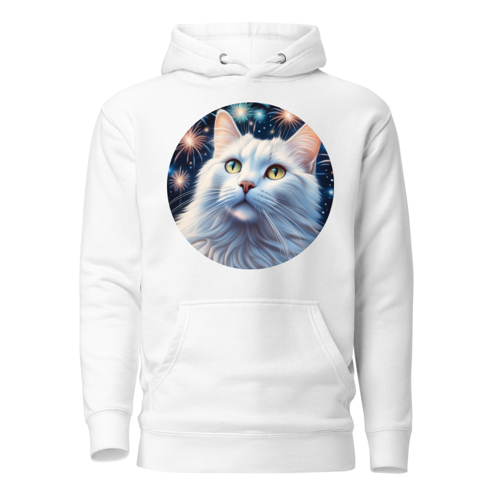 PugMug Custom White Companion Cat Hoodie