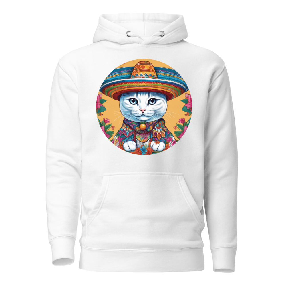 PugMug Custom White Companion Cat Hoodie