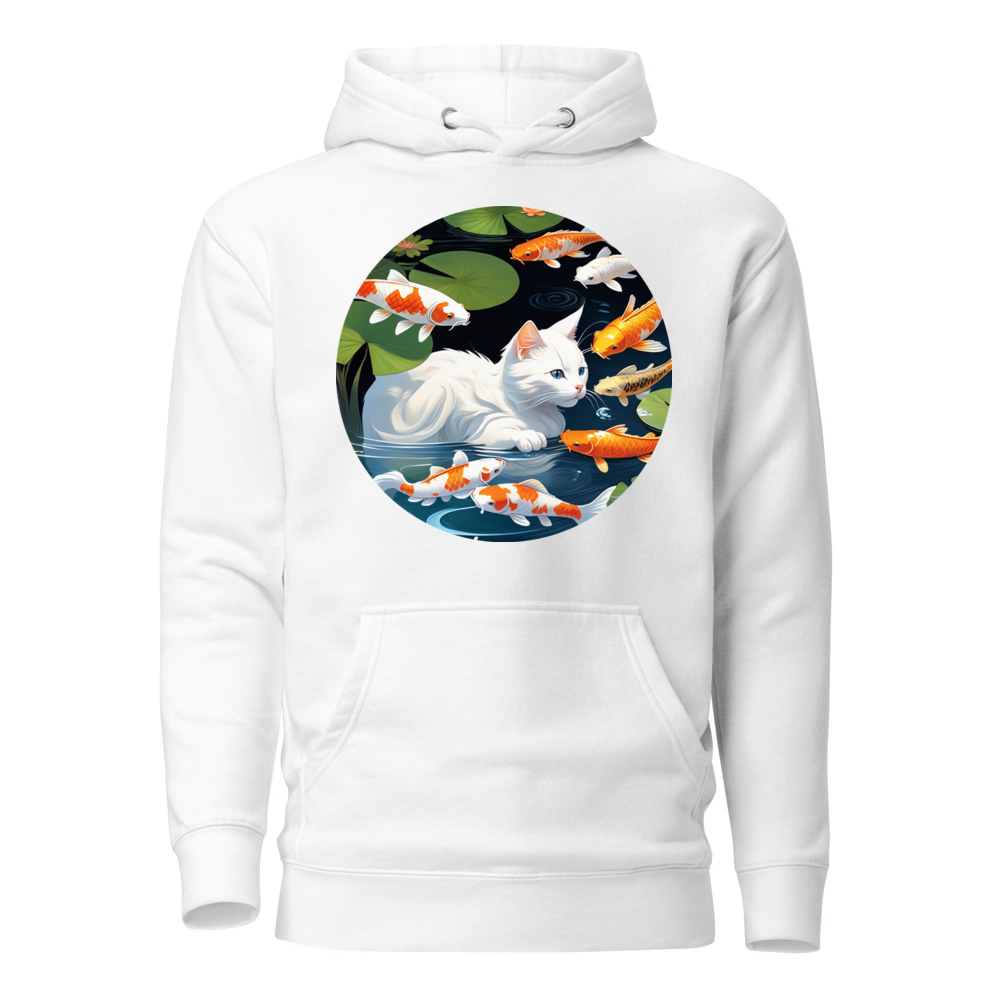 PugMug Custom White Companion Cat Hoodie