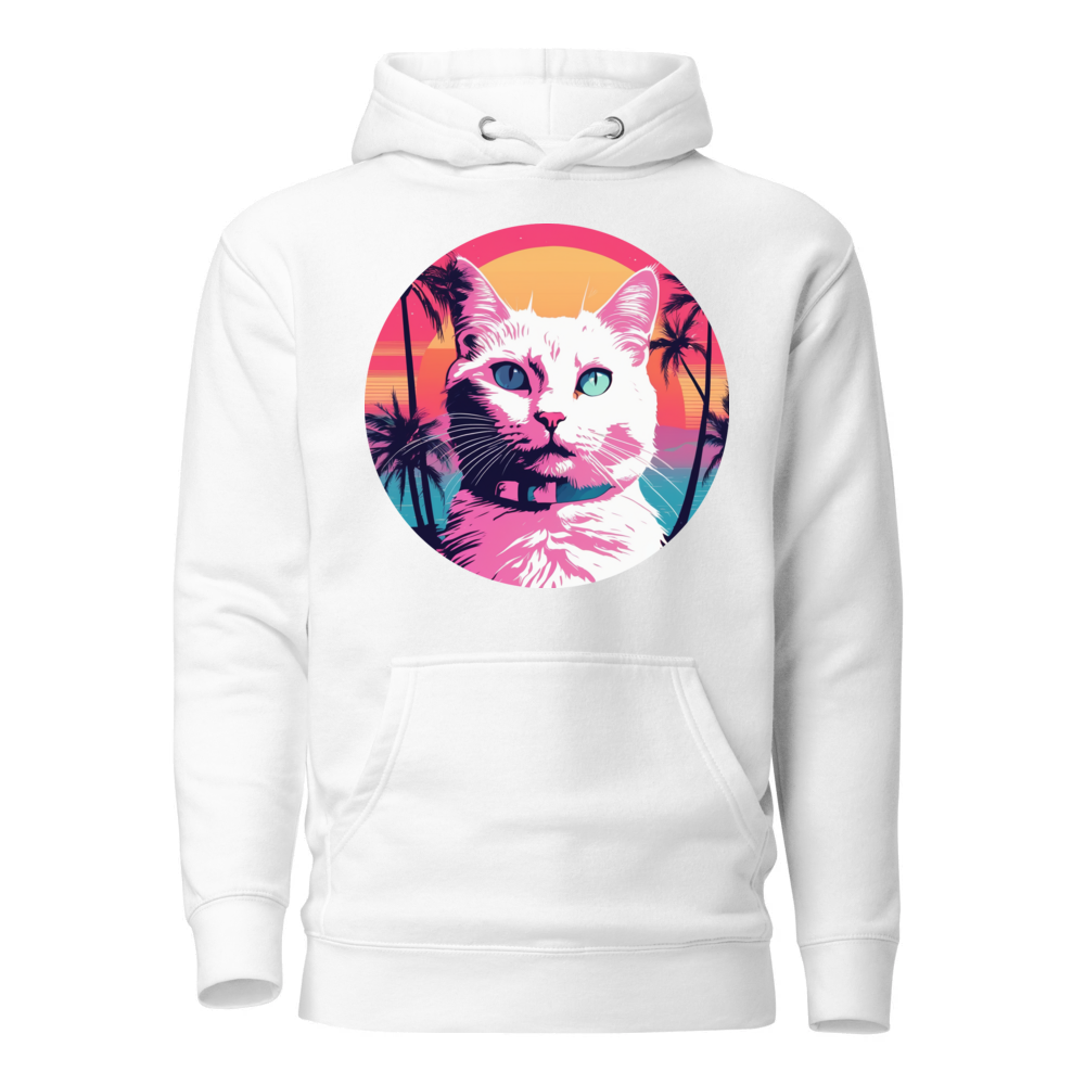 PugMug Custom White Companion Cat Hoodie