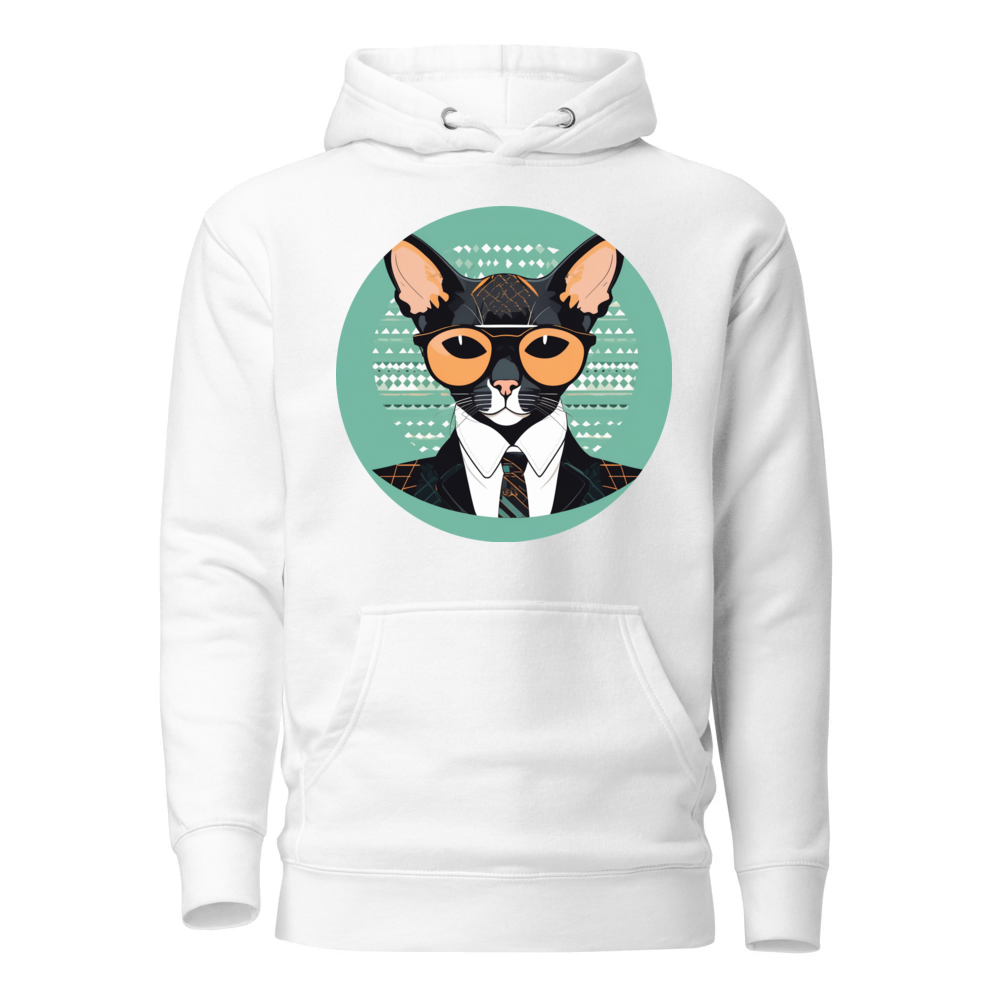 PugMug Custom Black Devon Rex Cat Hoodie