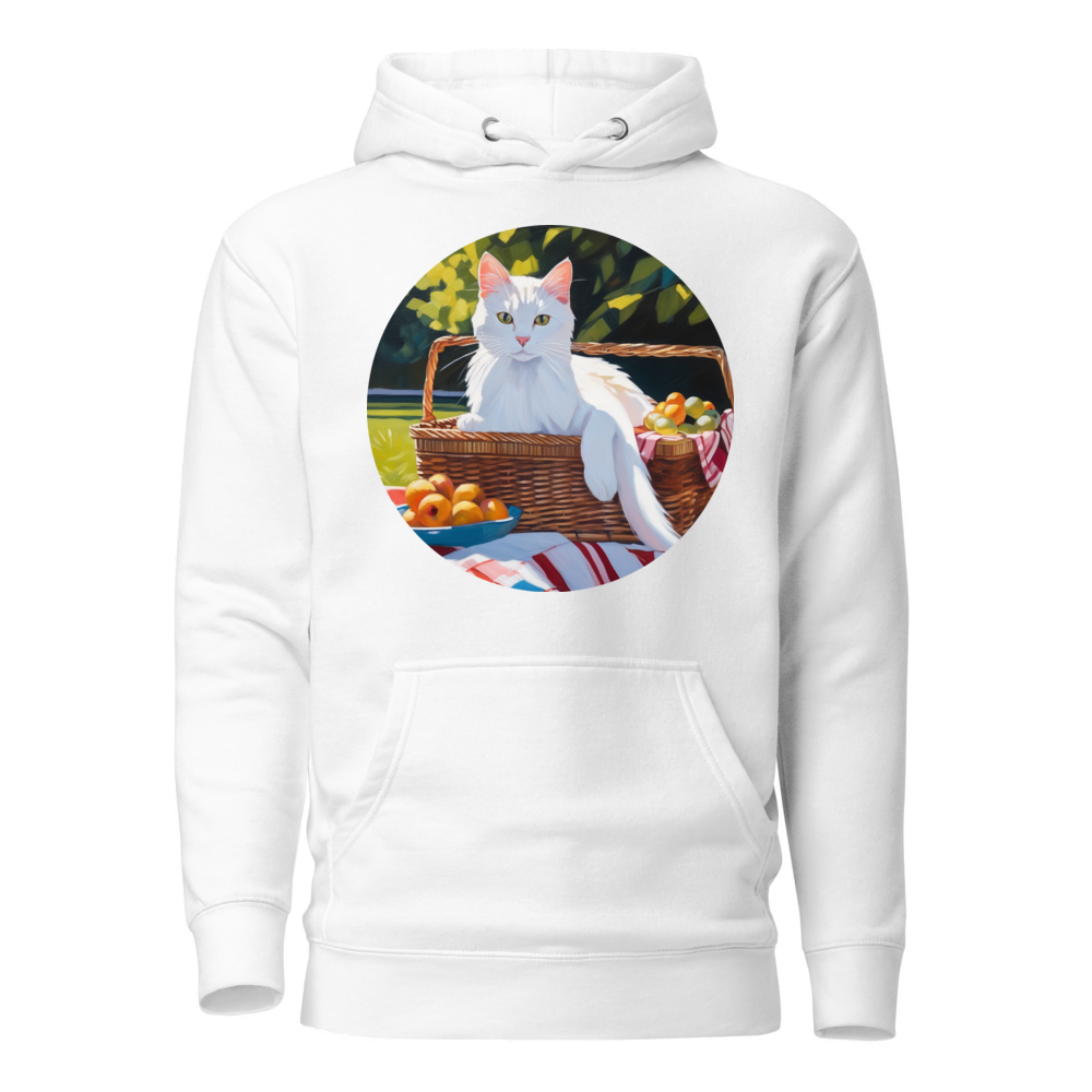 PugMug Custom White Companion Cat Hoodie