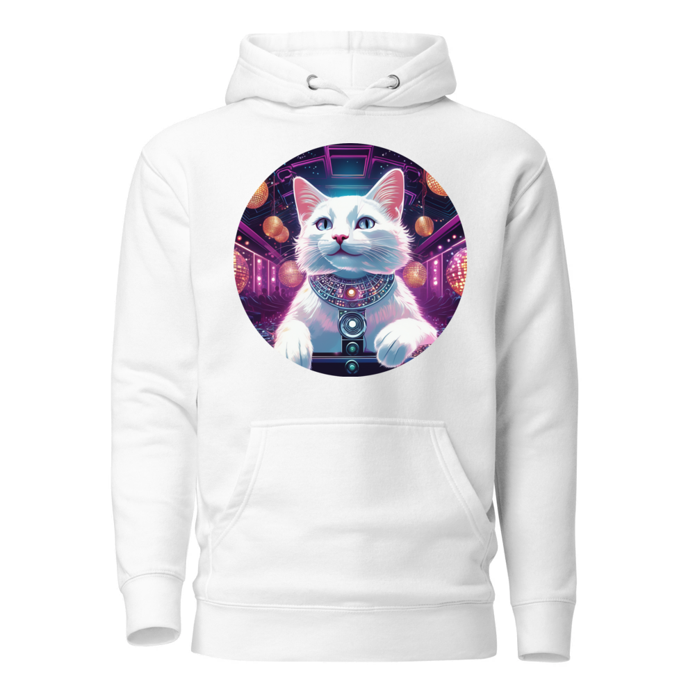 PugMug Custom White Companion Cat Hoodie