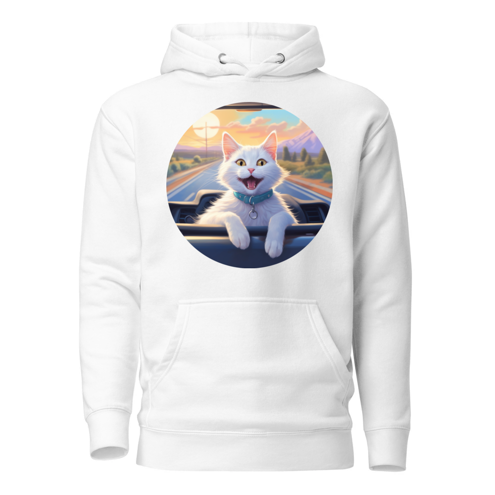 PugMug Custom White Companion Cat Hoodie