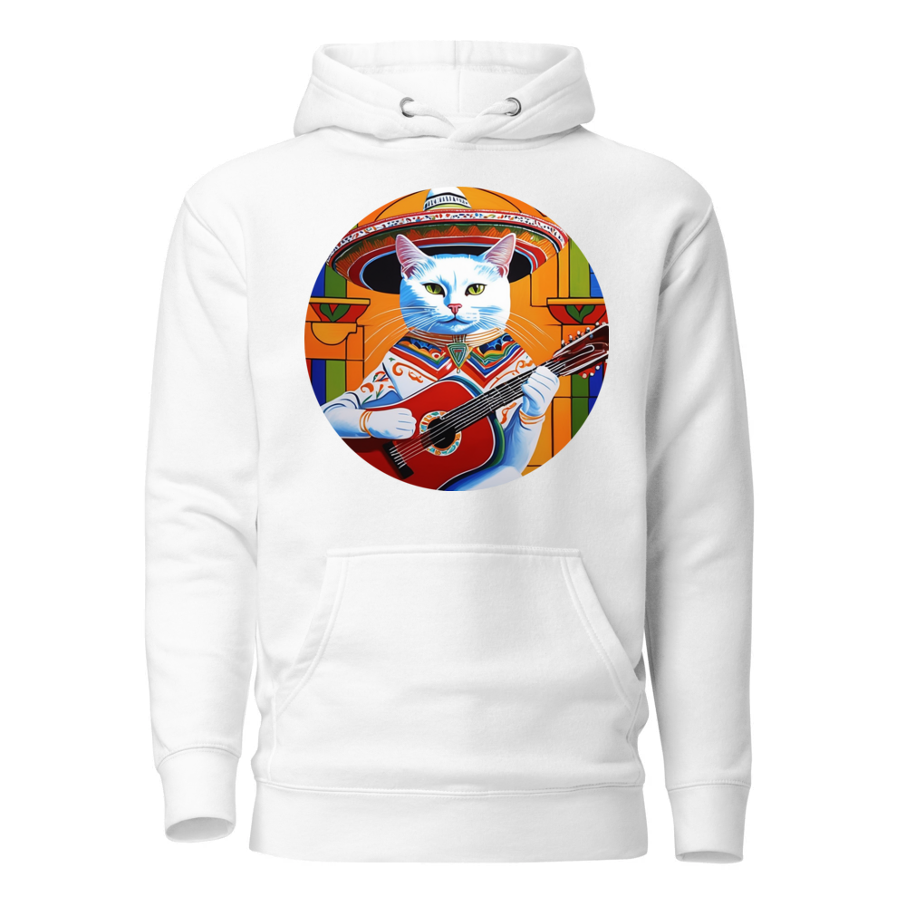 PugMug Custom White Companion Cat Hoodie
