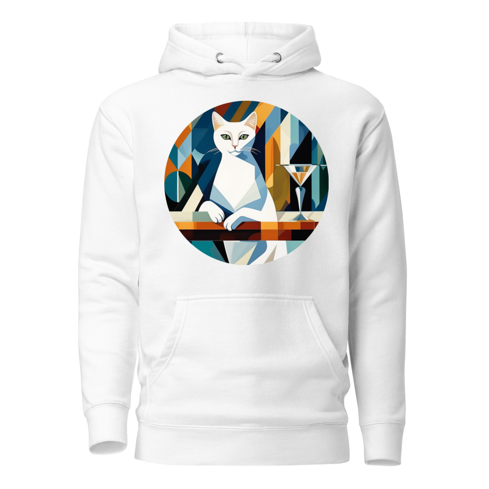 PugMug Custom White Companion Cat Hoodie