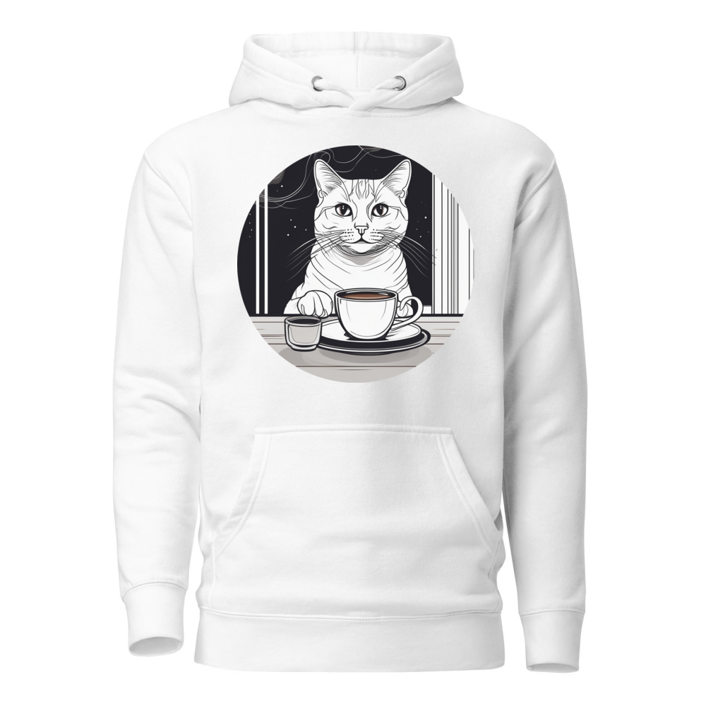 PugMug Custom White Companion Cat Hoodie