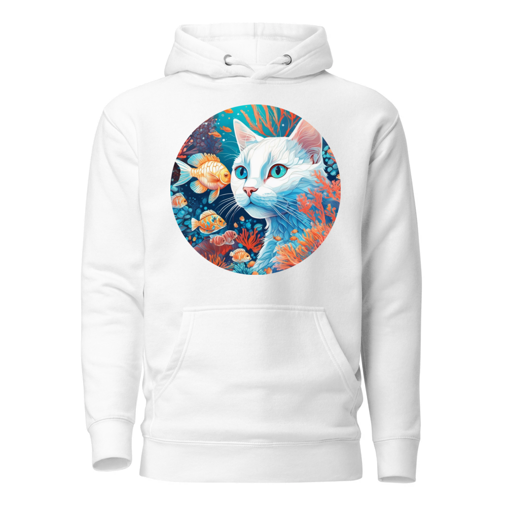 PugMug Custom White Companion Cat Hoodie