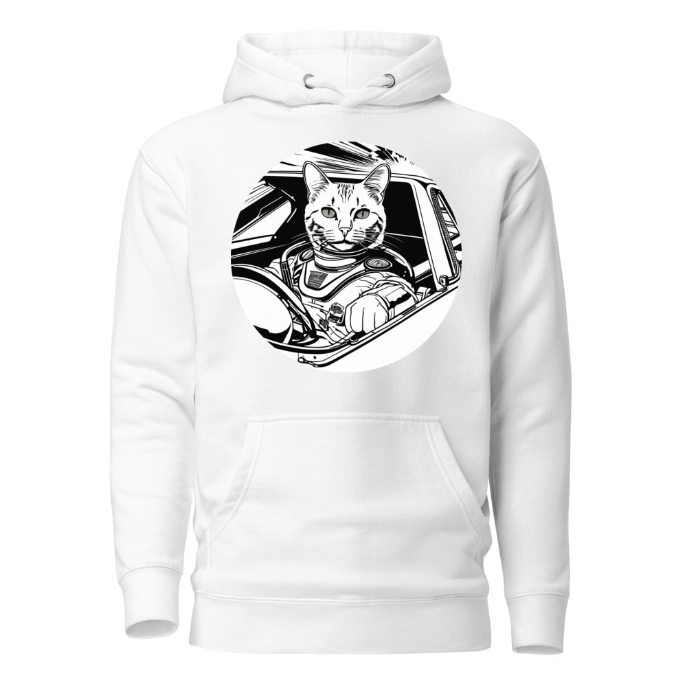 PugMug Custom White Companion Cat Hoodie