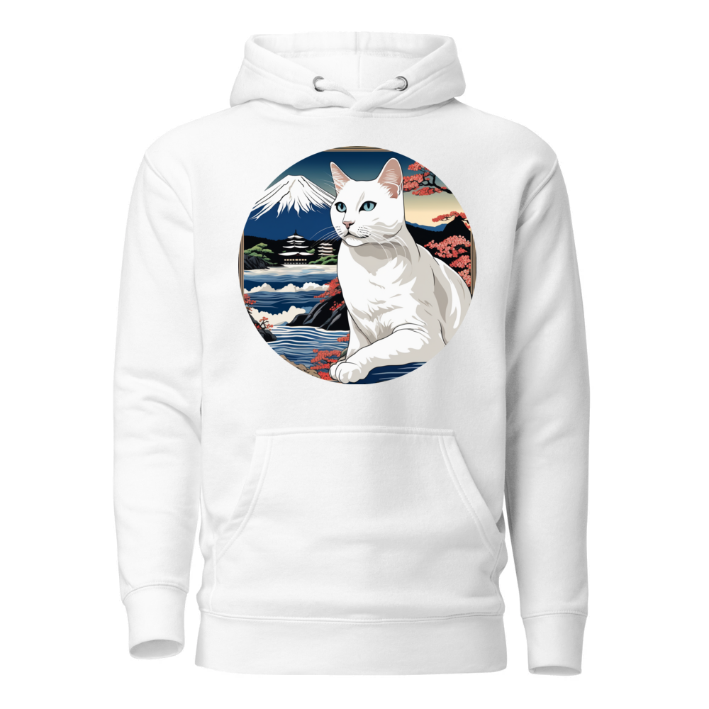 PugMug Custom White Companion Cat Hoodie