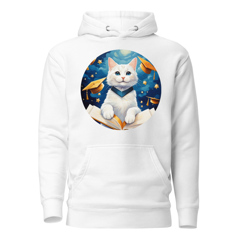 PugMug Custom White Companion Cat Hoodie