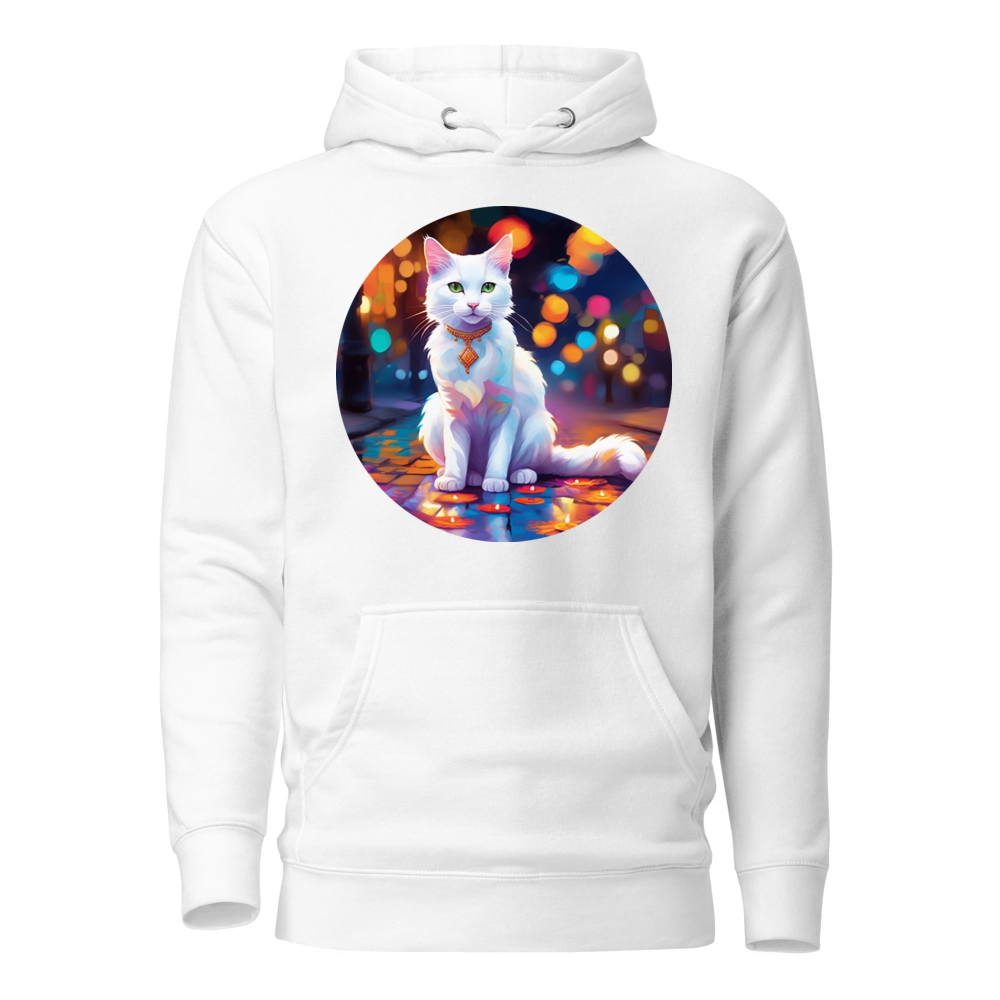 PugMug Custom White Companion Cat Hoodie