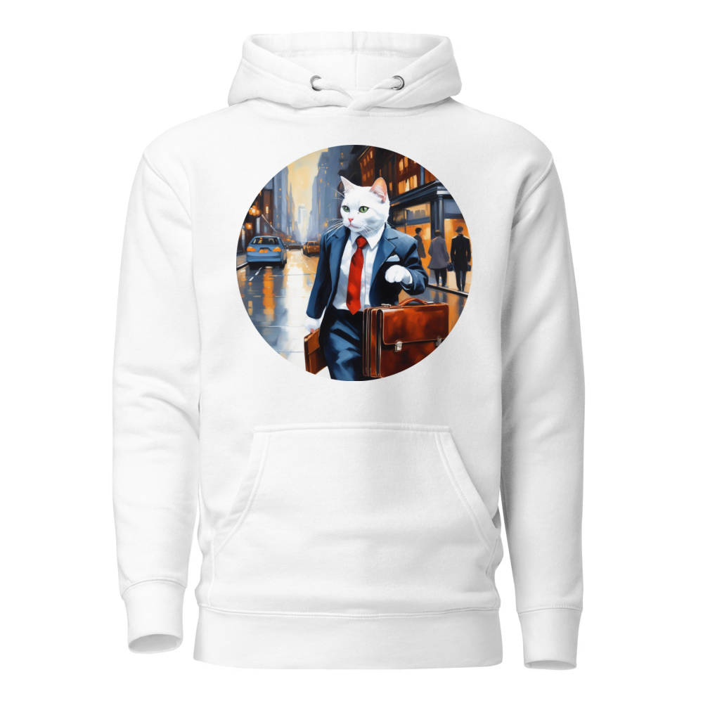 PugMug Custom White Companion Cat Hoodie